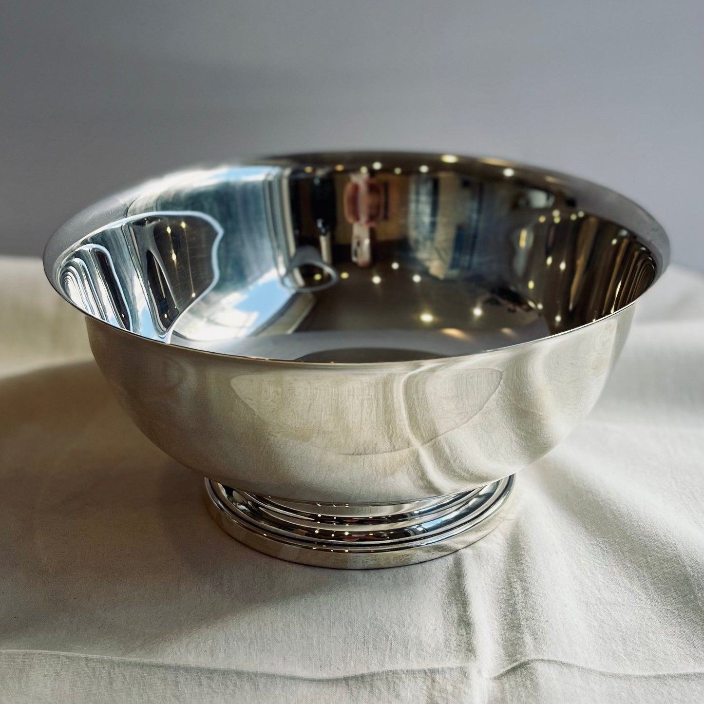 Vintage Silver PedestalBowl, 8 inches