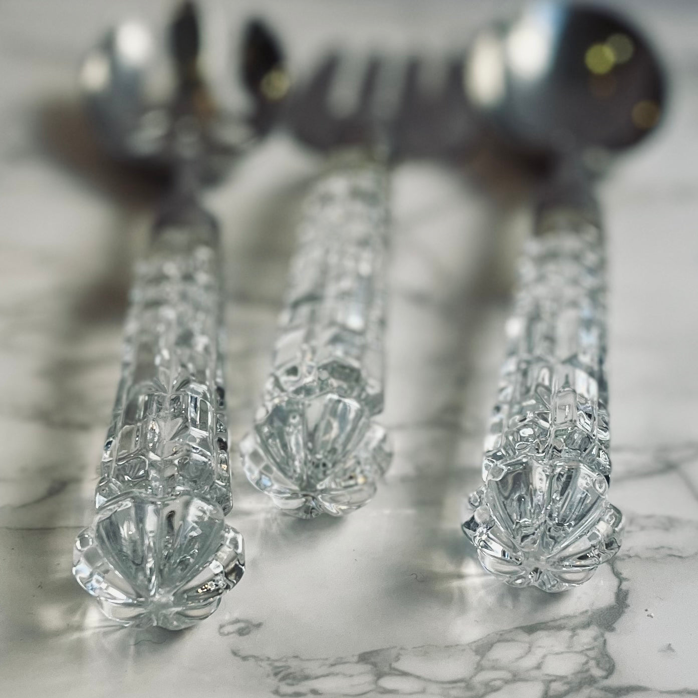 Silver & Crystal Serving Set