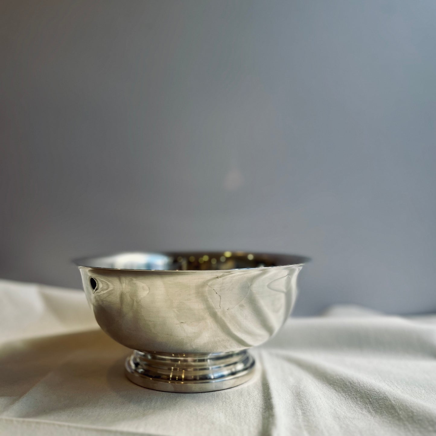 Vintage Silver PedestalBowl, 8 inches