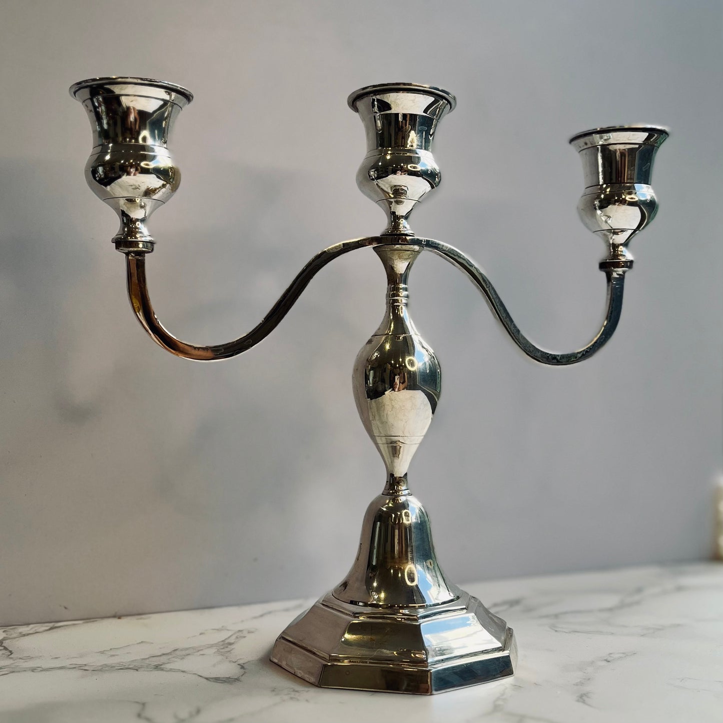 Vintage Silver Plated  Candelabra